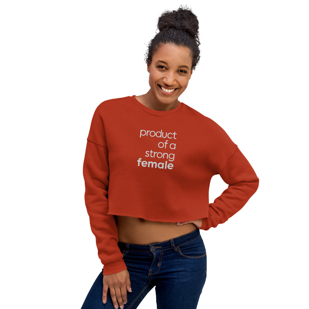 Embroidered Crop Sweatshirt